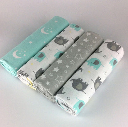 Lot de 4 couvertures d'emmaillotage en coton pour bébé et nouveau-né