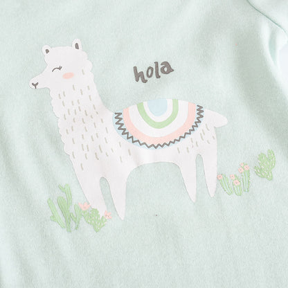 Grenouillère bébé trois pièces ensemble nouveau pull à manches courtes en coton vêtements bébé vêtements